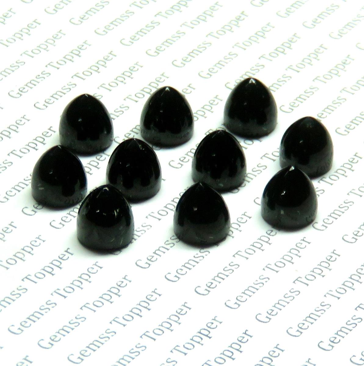 Black Tourmaline 10x10 mm Bullet Cabochon